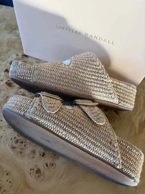 Loeffler Randal Theo Sandal in raffia - Picture 7 of 10